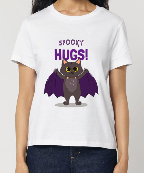 Tricou bumbac organic-Spooky Hugs, Femei