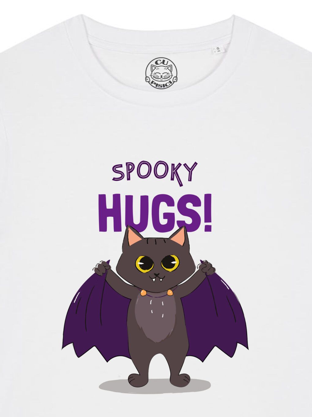 Tricou bumbac organic-Spooky Hugs, Femei