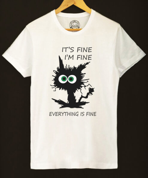 Tricou bumbac organic-I'm Fine, Barbati