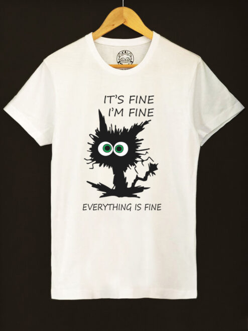 Tricou bumbac organic-I'm Fine, Barbati