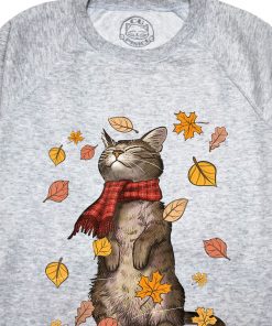 Bluza printata-Autumn Cat, Femei