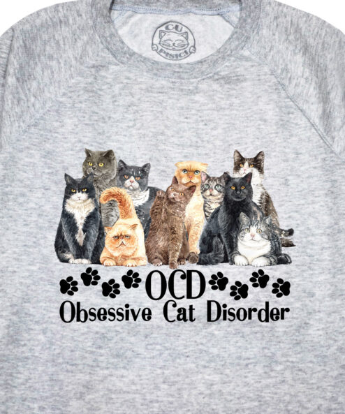 Bluza printata-Obsessive Cat Disorder, Femei