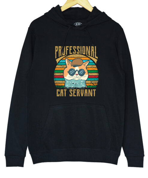 Hanorac printat-Professional Cat Servant, Unisex