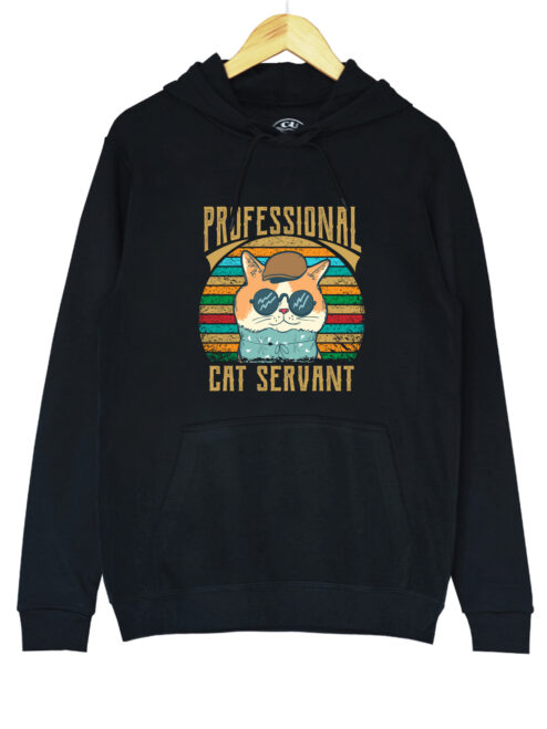 Hanorac printat-Professional Cat Servant, Unisex