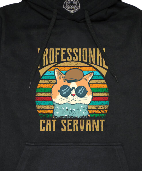 Hanorac printat-Professional Cat Servant, Unisex