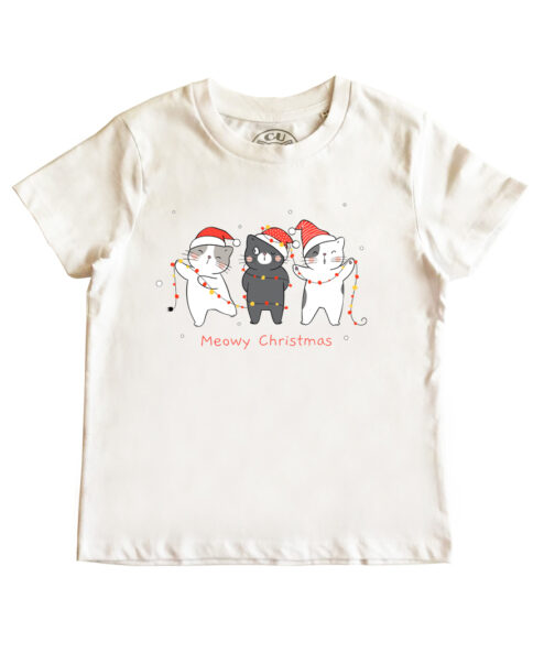 Tricou bumbac-Christmas Cats, Copii