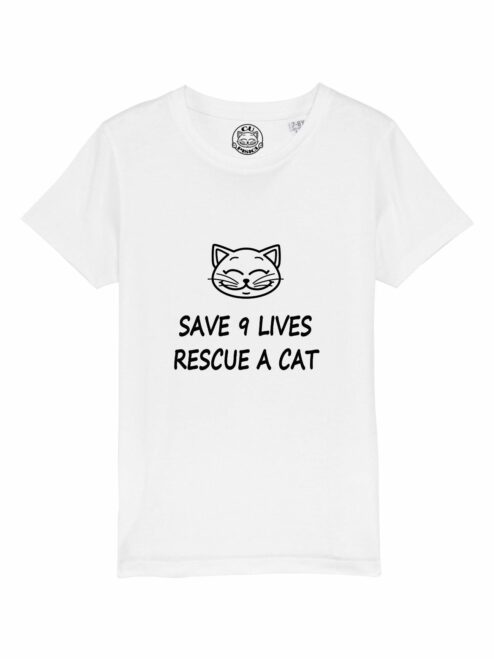Tricou din bumbac organic Premium-Adopta o Pisica
