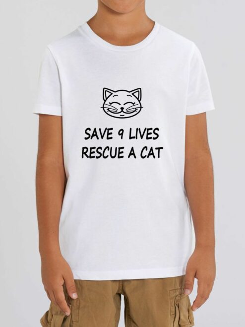 Tricou din bumbac organic Premium-Adopta o Pisica