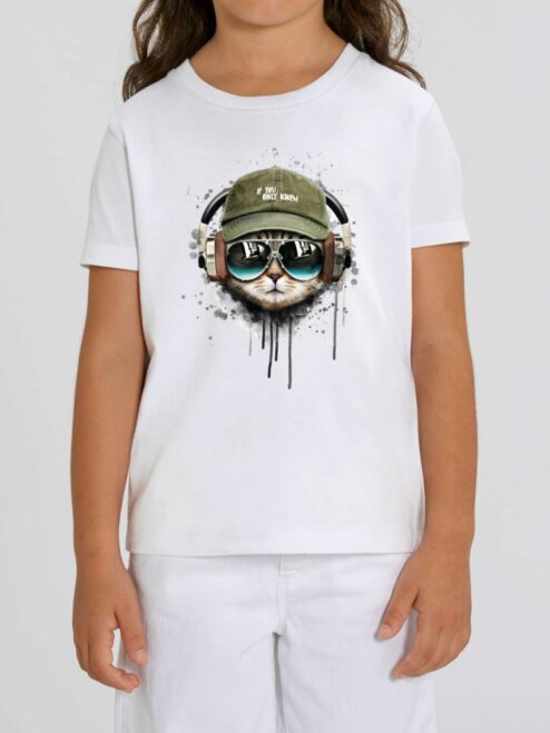 Tricou din bumbac organic Premium-Cool Cat