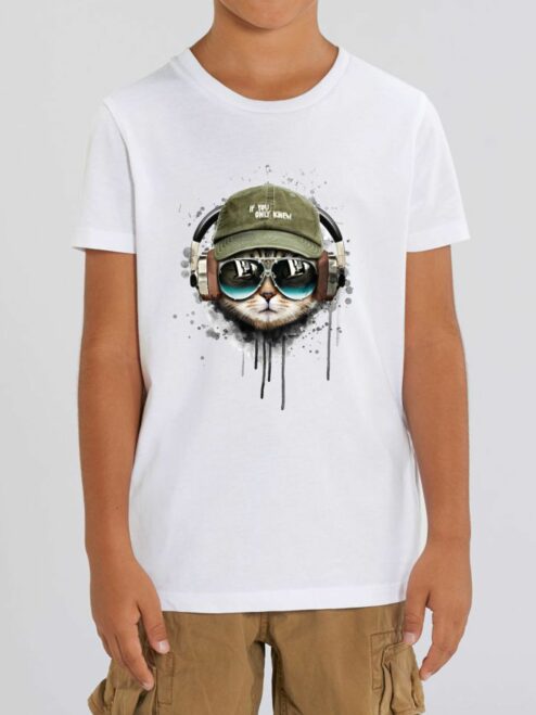 Tricou din bumbac organic Premium-Cool Cat