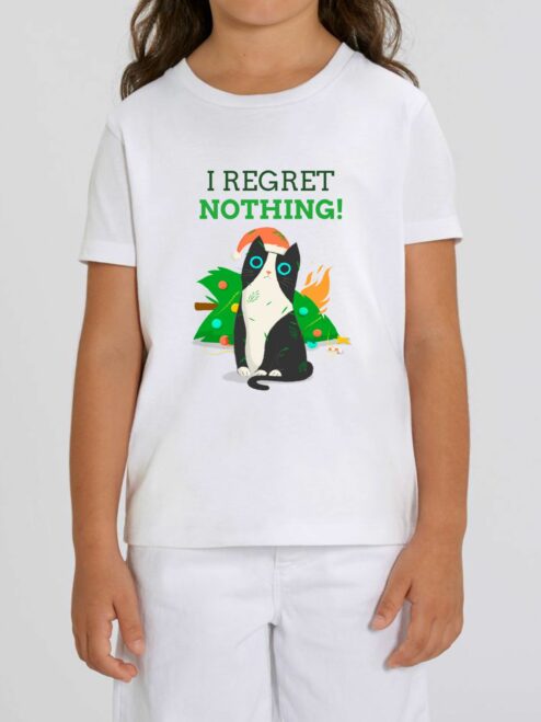 Tricou din bumbac organic Premium-I Regret Nothing
