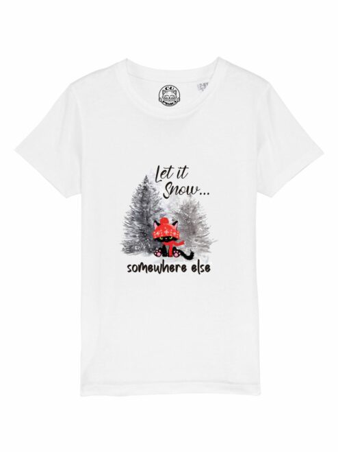 Tricou din bumbac organic Premium-Let it Snow...