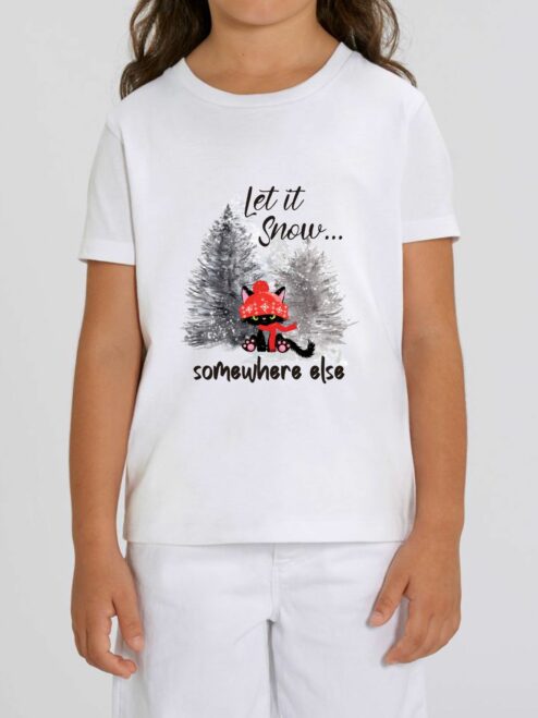 Tricou din bumbac organic Premium-Let it Snow...