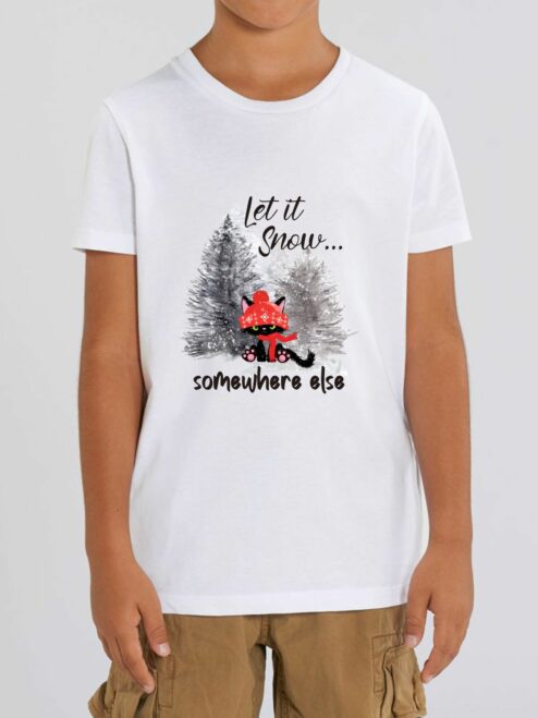 Tricou din bumbac organic Premium-Let it Snow...