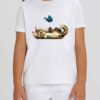 Tricou din bumbac organic Premium-Pisica si Fluture