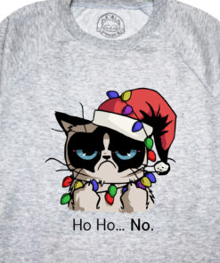 Bluza printata-Christmas Grumpy Cat