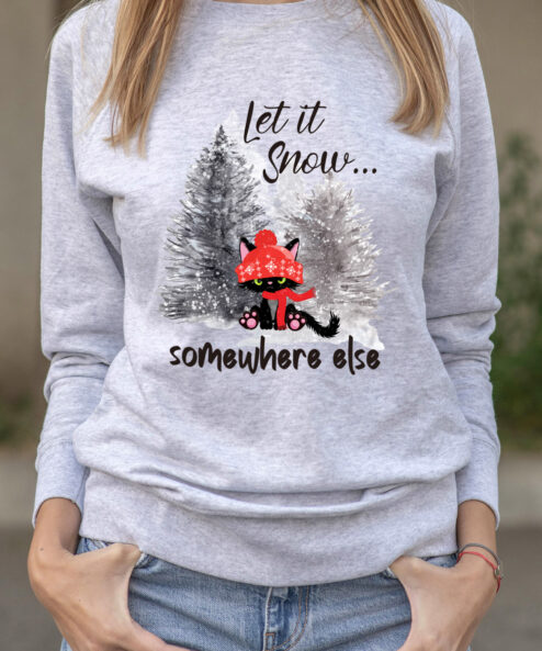 Bluza printata-Let it Snow…, Femei