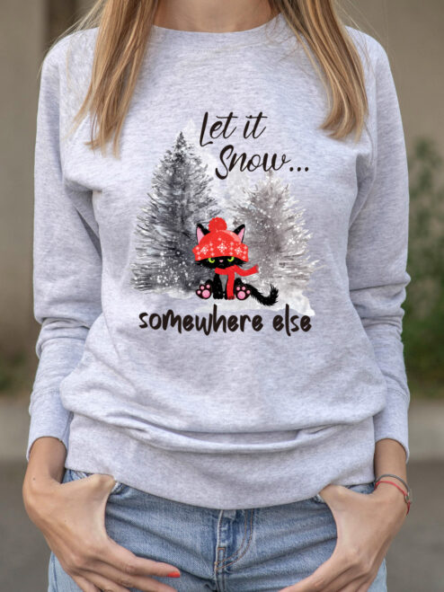 Bluza printata-Let it Snow…, Femei