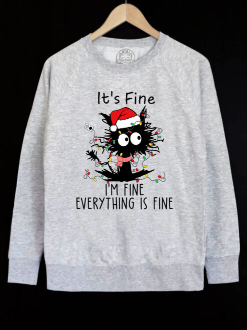 Bluza printata-I’m Fine for Christmas, Barbati