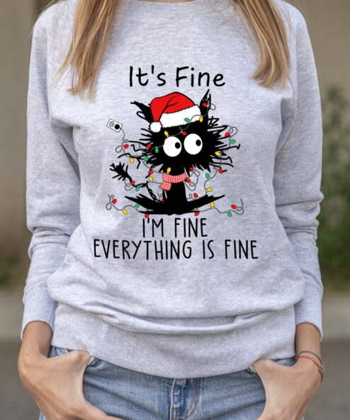 Bluza printata-I’m Fine for Christmas, Femei