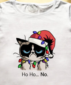 Tricou bumbac organic-Christmas Grumpy Cat