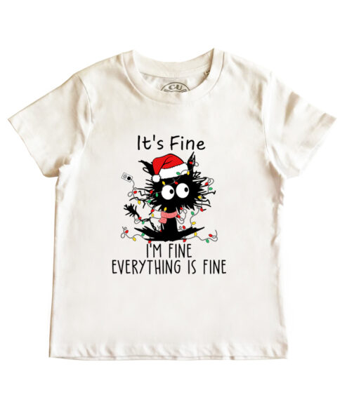 Tricou bumbac-I'm Fine for Christmas, Copii