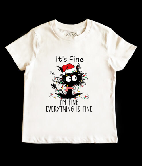 Tricou bumbac-I'm Fine for Christmas, Copii