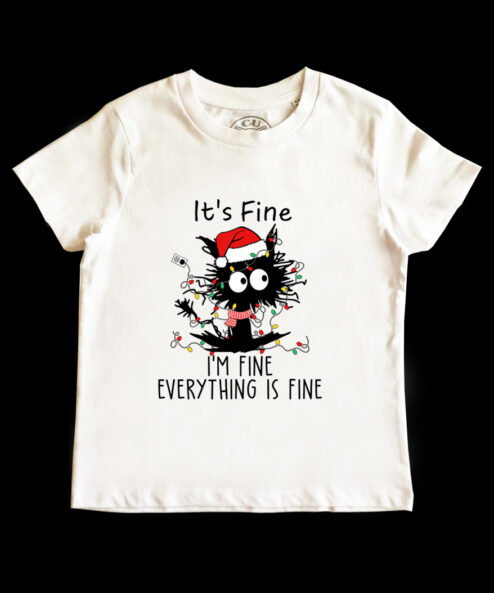 Tricou bumbac-I'm Fine for Christmas, Copii