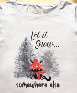 Tricou bumbac organic-Let it Snow...