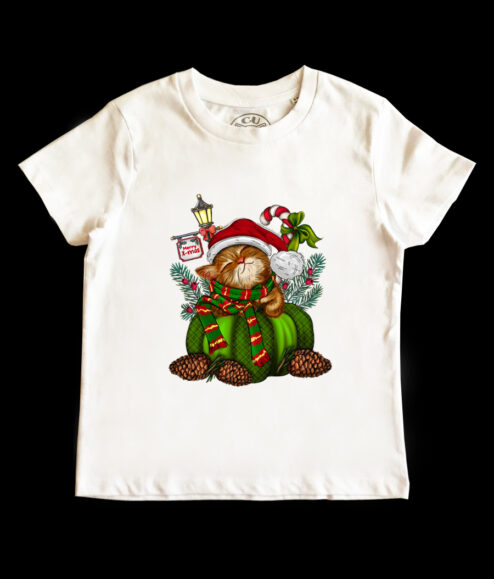 Tricou bumbac-Sweet Christmas Cat, Copii