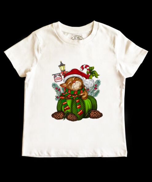 Tricou bumbac-Sweet Christmas Cat, Copii