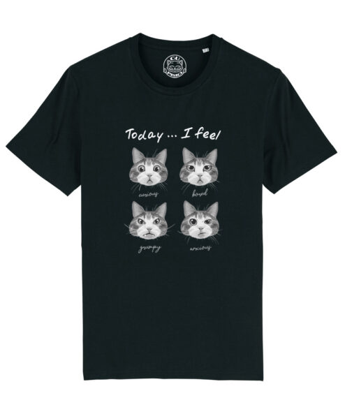 Tricou bumbac organic-Cat Mood, Barbati