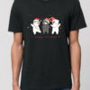 Tricou bumbac organic-Christmas Cats, Barbati-Negru