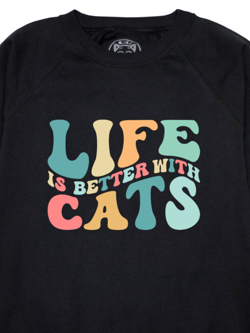 Bluza printata-Life is Better With Cats, Femei