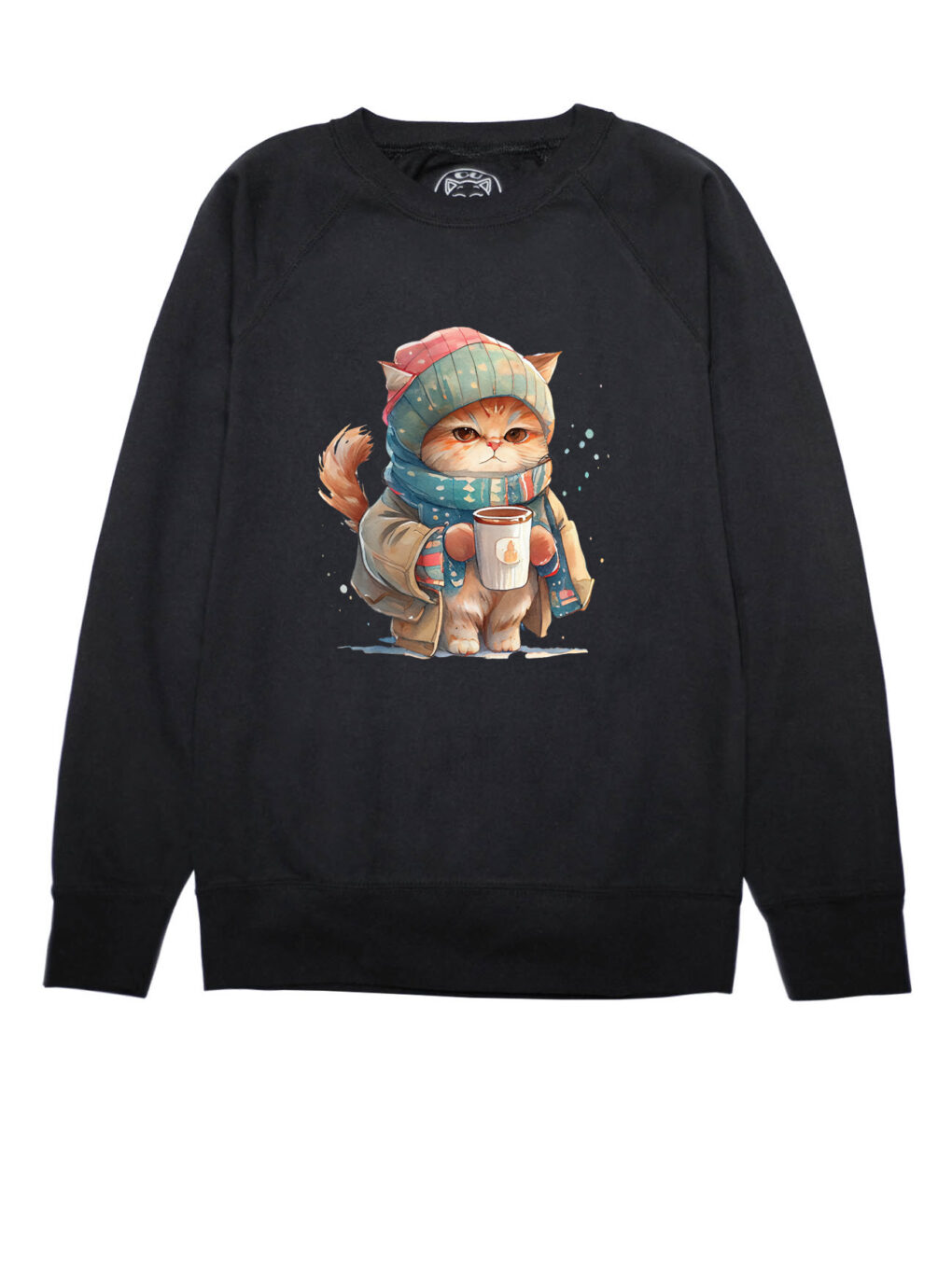 Bluza printata-Winter Cat