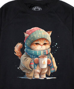 Bluza printata-Winter Cat