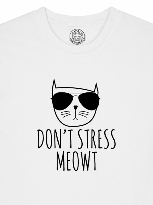 Tricou din bumbac organic Premium-Don't Stress Meowt, Barbati