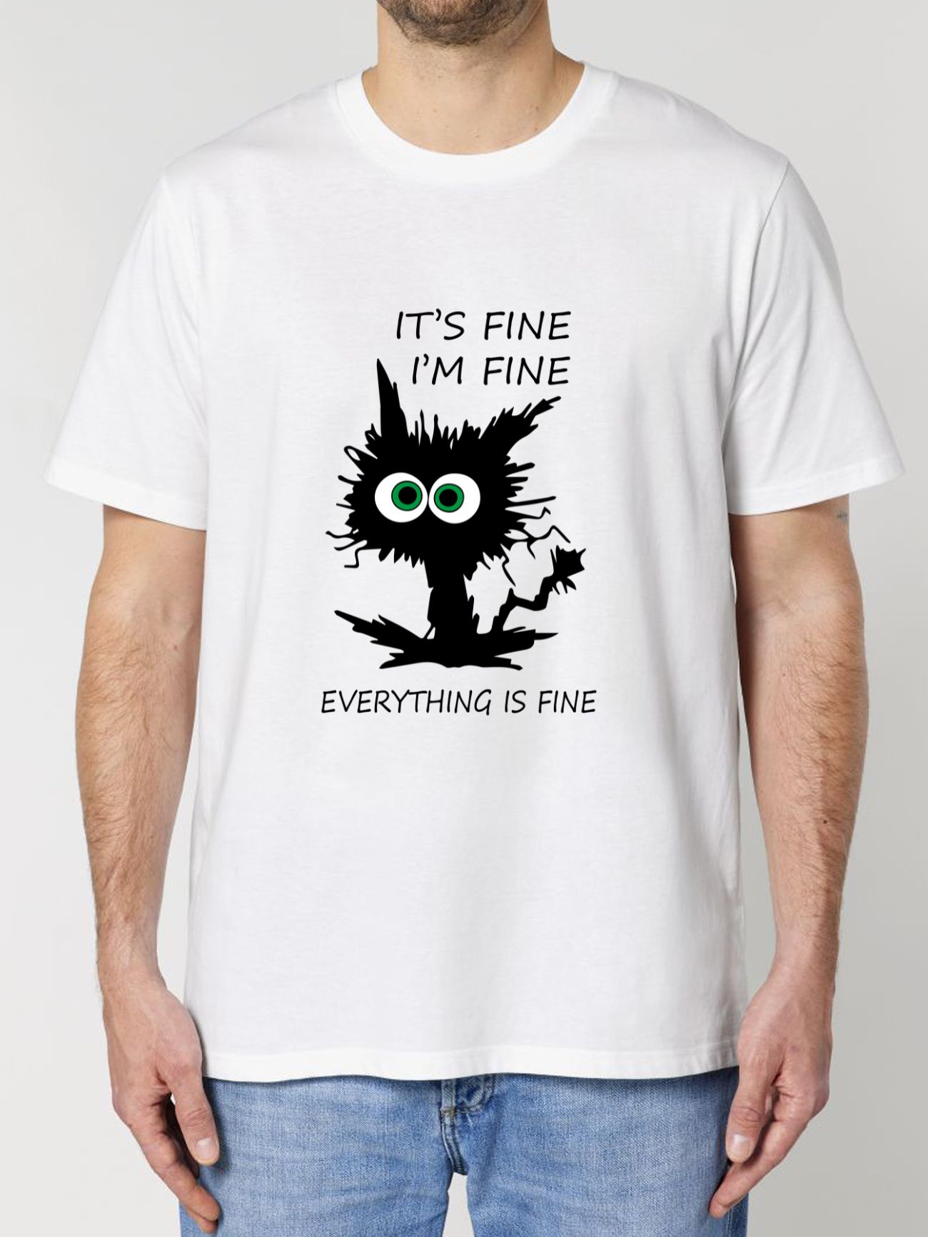 Tricou din bumbac organic Premium-I'm Fine, Barbati
