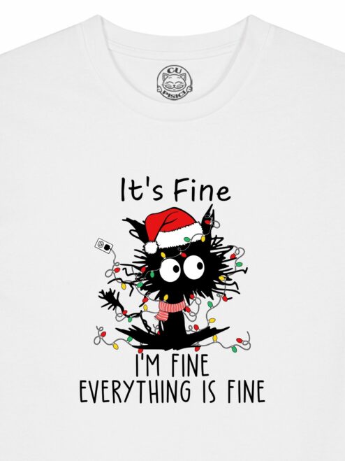 Tricou din bumbac organic Premium-I’m Fine for Christmas, Barbati