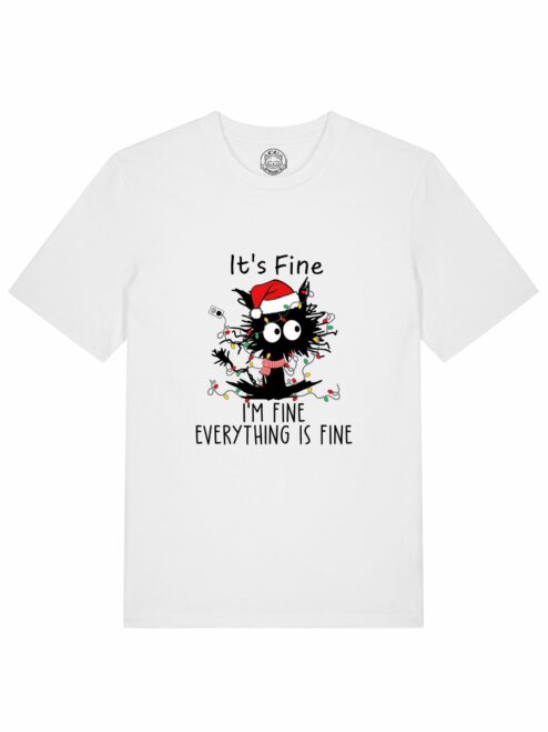 Tricou din bumbac organic Premium-I’m Fine for Christmas, Barbati