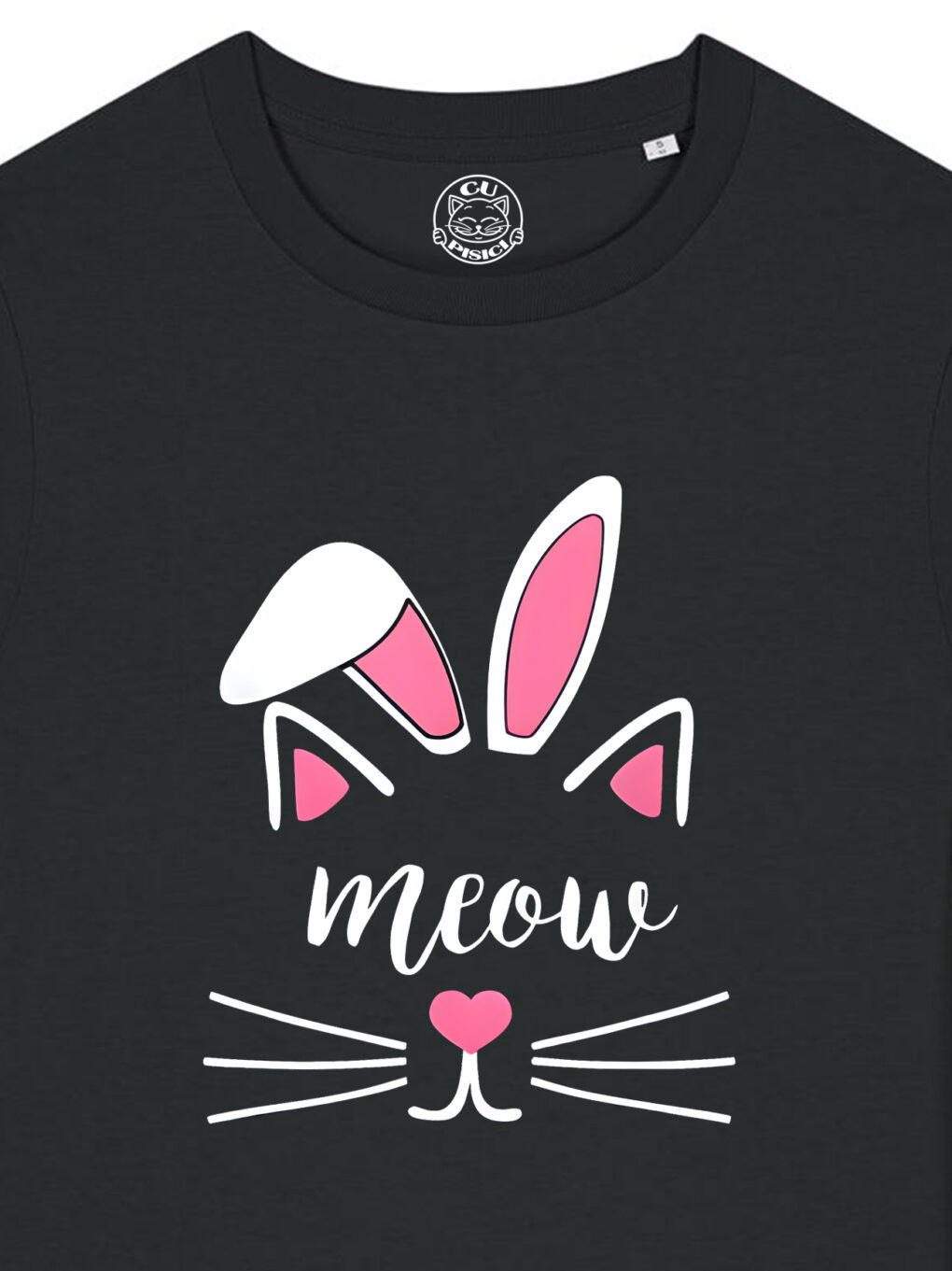 Tricou bumbac organic-Meow Bunny, Femei