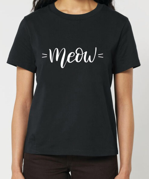 Tricou bumbac organic-Meow, Femei