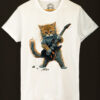 Tricou bumbac organic-Pisica Chitarista, Barbati