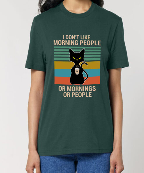 Tricou bumbac organic-Morning People, UNISEX