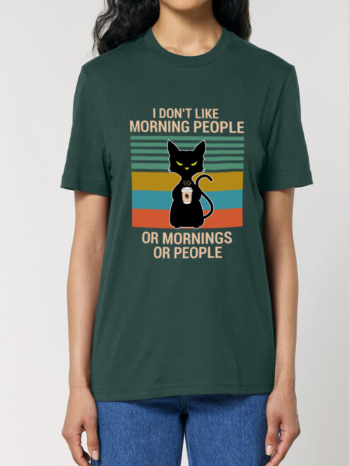 Tricou bumbac organic-Morning People, UNISEX