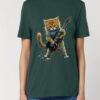 Tricou bumbac organic-Pisica Chitarista, UNISEX