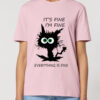 Tricou bumbac organic-I’m Fine, UNISEX