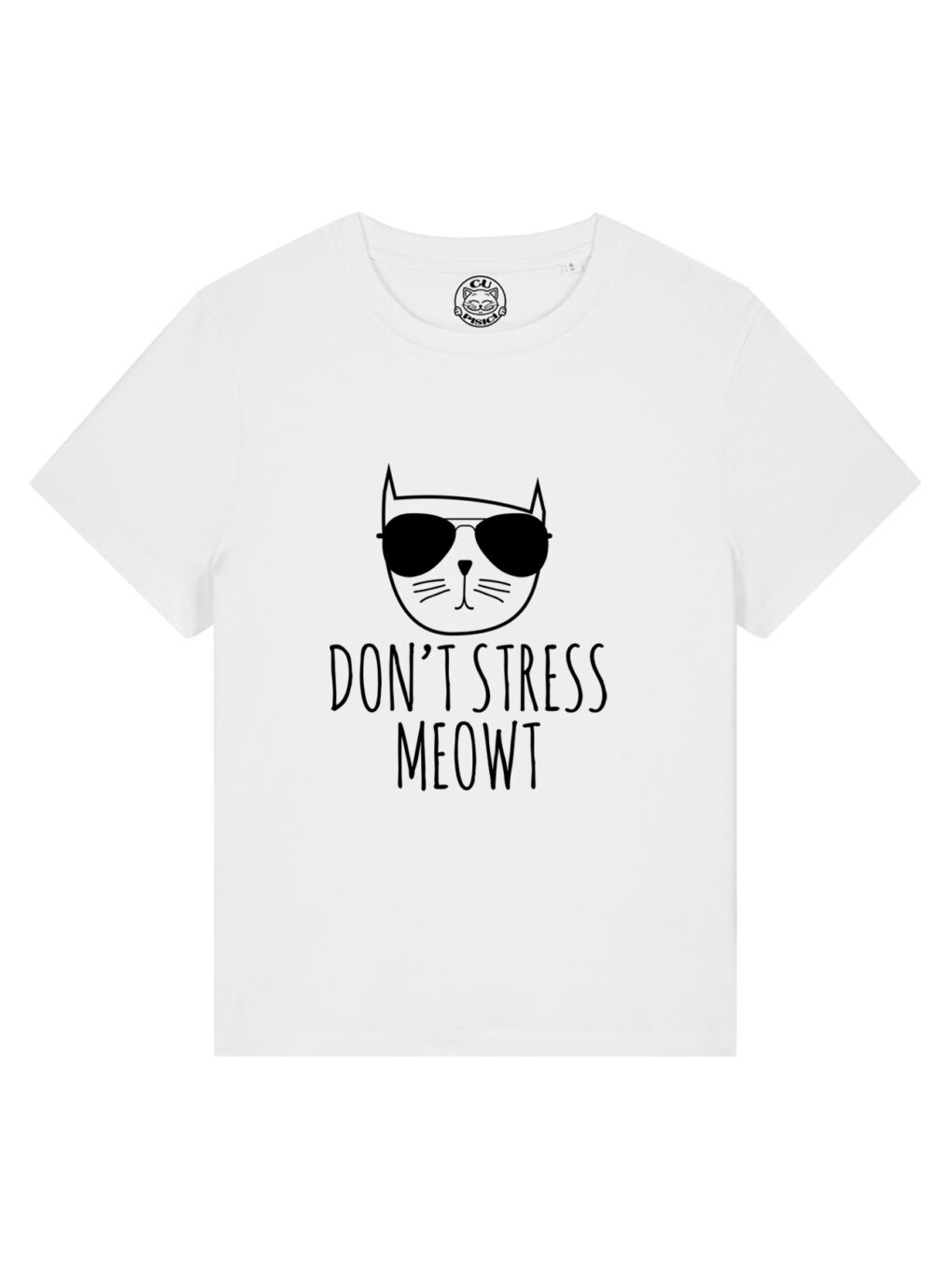 Tricou bumbac organic-Don't Stress Meowt, Femei