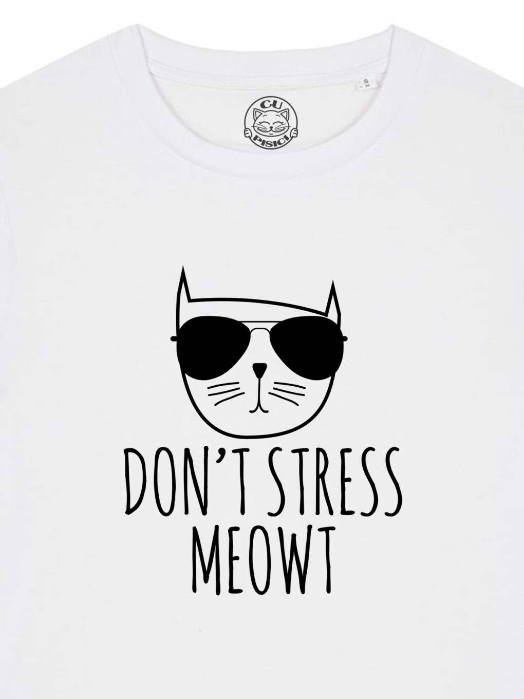 Tricou bumbac organic-Don't Stress Meowt, Femei