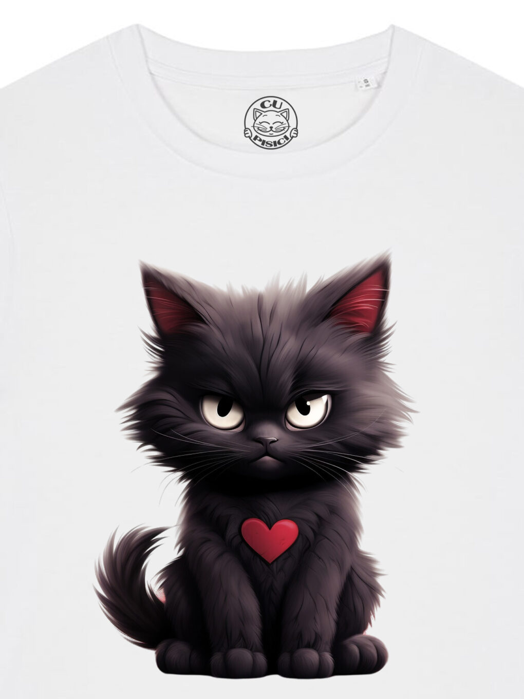 Tricou bumbac organic-Grumpy Meowlentine, Femei